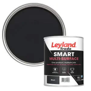 Leyland Trade Smart Black Mid sheen Multi-room Multi-surface paint, 750ml