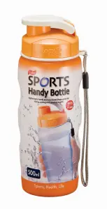 LocknLock Hydration Orange Leakproof Lightweight Sports Fitness Gym Handy Bottle 500ml