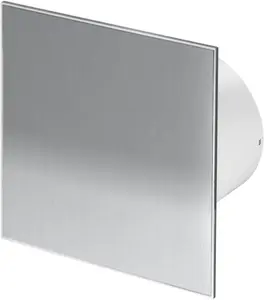 AirTech-UK Bathroom Extractor Fan 100 mm / 4" Smooth Stainless Steel Front Panel with Timer Sensor