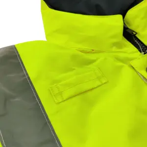 Hi-Vis Contrast Coverall - Yellow and Navy Winter Lined Suit M