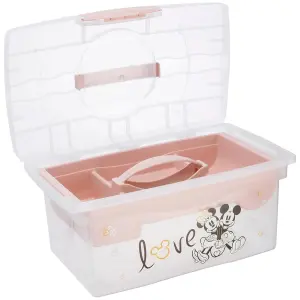 Keeeper Minnie Traveller Organising Storage Box with Lid Nordic Pink