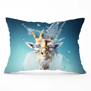 Giraffe Splashart Cushions 33cm x 48cm