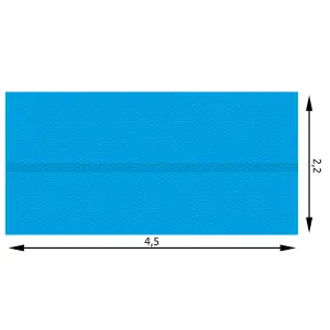 Pool Cover - rectangular, floating, protects and warms the water - 220 x 450 cm blue