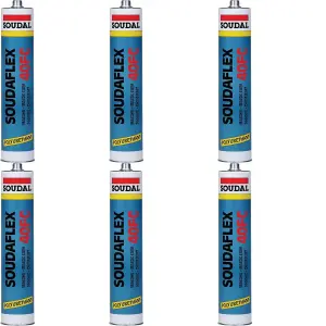 Soudal Soudaflex 40 FC Polyurethane Sealant/Adhesive White 310ml (Pack of 6)