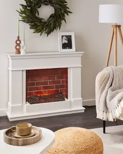 Electric Fireplace Heater NAMIB White