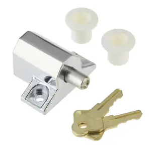 Yale Chrome effect Metal Patio door lock