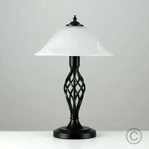 Mancini 49cm Table Lamp Black