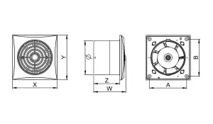 Silent Bathroom Extractor Fan 125mm with Timer Low Noise Energy