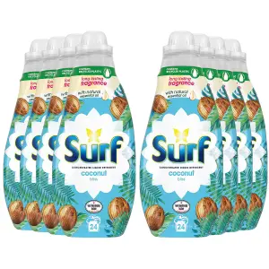 Surf Coconut Bliss Lasting Fragrance Liquid Detergent 648ml, 192 Washes, 8Pk