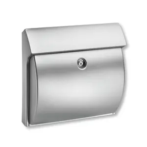 Classico High Quality Wall Mounted Locking Plastic Letterbox Silver