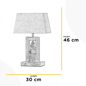 Luminosa Miriel Table Lamp with Shade Wood