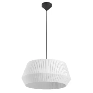 Nordlux Dicte 53 Indoor Living Dining Textile Pendant Ceiling Light in White (Diam) 53cm