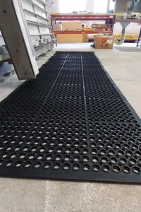 Workzone 80 x 120cm Black - Anti Fatigue Workshop Anti Slip Floor Mat