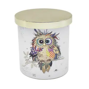 Scented Candle Cashmere & Silk Bug Art Otto Owl Hand Poured Aromatherapy Scent