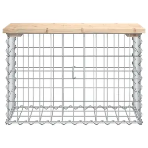 Berkfield Garden Bench Gabion Design 63x31.5x42 cm Solid Wood Pine