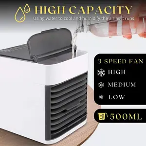 Portable Air Cooler Unit with 3 Speed Fan Night Light Chilled Air for your Bedroom Office Lounge USB