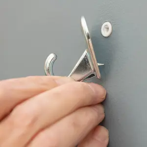 Corefix Spike Large Wall Hook. Nickel Finish with fixing