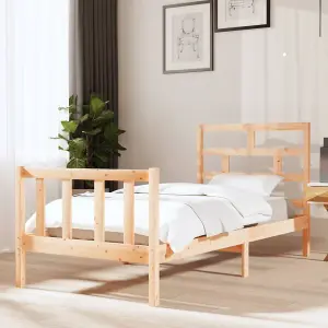 Berkfield Bed Frame Solid Wood Pine 90x200 cm