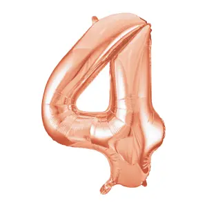 Unique Party 34 Inch Rose Gold Supershape Number Foil Balloon Rose Gold (1)