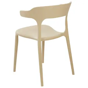 Set of 4 Garden Chairs GUBBIO Sand Beige