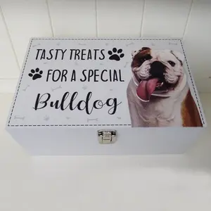 Bulldog Dog Treat Box Dennison Decorative Box