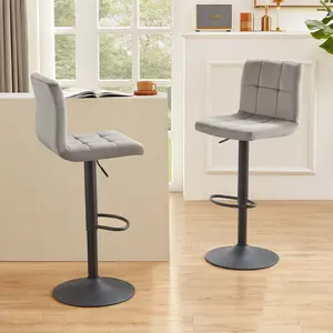 Paynter Swivel Adjustable Height Stool (Set of 2) Grey