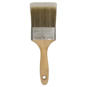 Sealey Wooden Handle Paint Brush 76mm No Bristle Loss Multipurpose SPBS76W