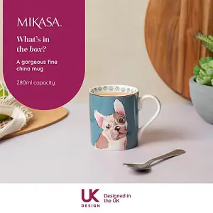 Mikasa French Bulldog 280ml Straight-Sided Mug