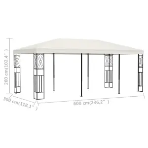 Berkfield Gazebo 3x6 m Cream Fabric