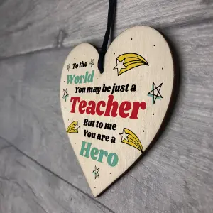 Special Thank You Gift For Teacher Friendship Gift Wood Heart Sign Appreciation Gift Teacher Gifts Leaving Gift