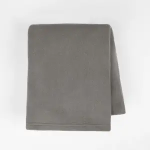 Dreamscene Warm Polar Fleece Throw Soft Bed Blanket, Charcoal - 150 x 200cm