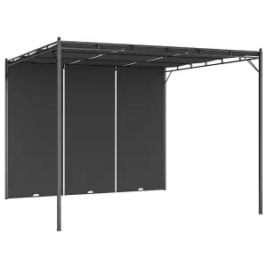 Berkfield Garden Gazebo with Side Curtain 3x3x2.25 m Anthracite