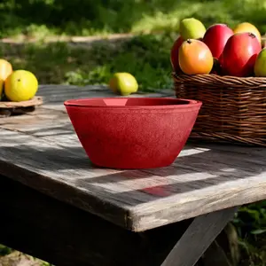 Purely Home Potters Reactive Glaze Red Melamine Bowls - Set of 4