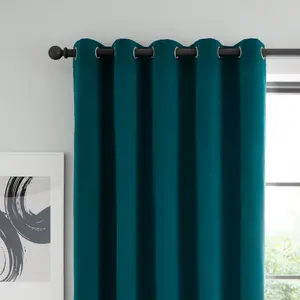 Wilson Blackout Thermal Curtains Green / 168cm Width x 213cm Drop