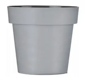 Plant Pots Flower Planter Matt Plastic Pot Classic Deco Pot Grey Matt 16cm