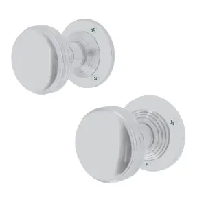 EAI - Ringed Mortice Turned Lined Door Knob Set Polished Chrome