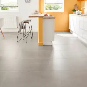 Colours Kontainer Medium grey Matt Flat Concrete effect Porcelain Wall & floor Tile Sample