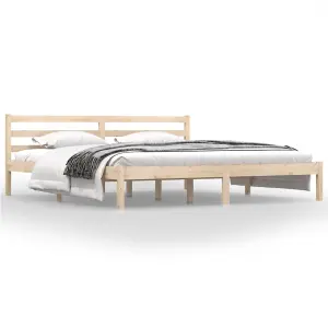 vidaXL Bed Frame Solid Wood Pine 180x200 cm Super King Size