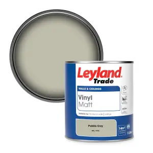 Leyland Trade Vinyl Matt Walls & Ceilings Emulsion Paint Pebble Grey (RAL 7032) 1L