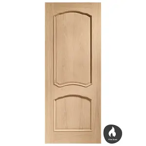 Internal Louis Oak Raised Mouldings Fire Door 2040 x 726 x 44mm