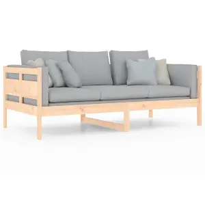 Berkfield Day Bed Solid Wood Pine 90x190 cm