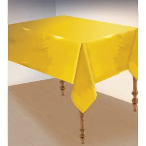 Bristol Novelty Metallic Table Cover Gold (135x270cm)