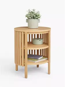 John Lewis Slatted Side Table, Natural