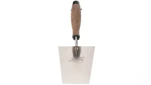 Toolty Bucket Trowel with Cork Handle 160mm Stainless Steel for Scooping and Scraping Mortar Cement Plaster Masonry Brickwork