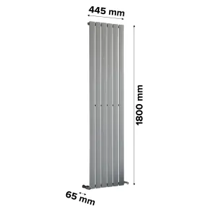 Ximax Vertirad HW180445SC Horizontal or vertical Designer 2834BTU Radiator, (W)445mm x (H)1800mm