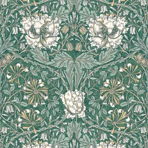 Galerie Arts and Crafts Green Patterned Wallpaper