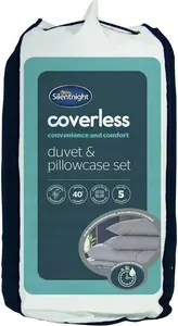 Silentnight Coverless 10.5Tog Grey Duvet & Pillowcase-Single