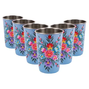 BillyCan - Picnic Tumblers - 400ml  - Ocean Pansy  - Pack of 6