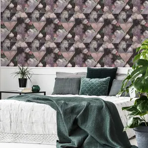 Superfresco Easy Purple Geometric Smooth Wallpaper Sample