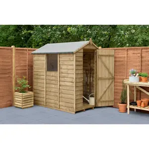 4 ft. W x 6 ft. D Solid Wood Garden Shed